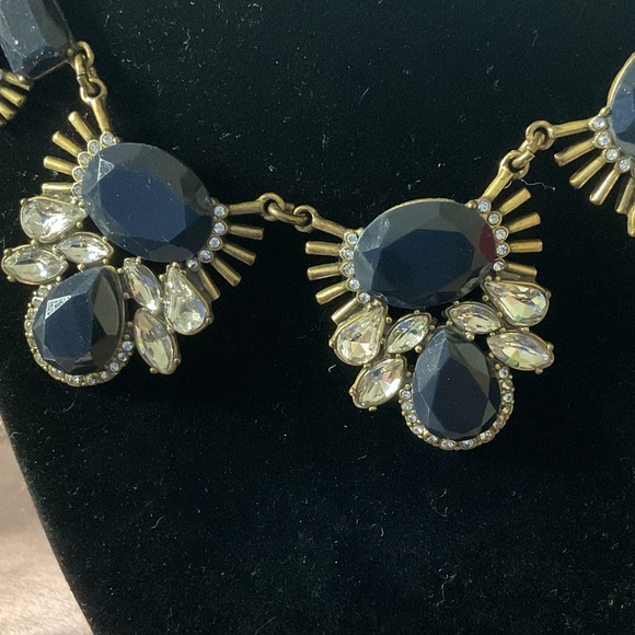 J. Crew Black and Gold Necklace with Crystal Accents #31033 - Picture 3 of 4
